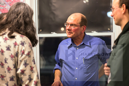 Jamieson Findlay reading at the Ottawa photo studio