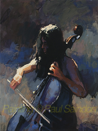 Painting © PaulSaindon - "Violonelle Bleu"