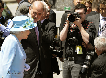 Blair Gable photographing the Queen